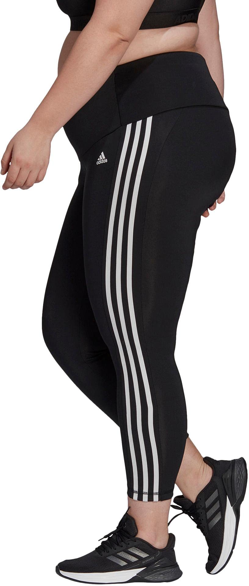 adidas Women's Designed to Move High-Rise 3-Stripes 7/8 Sport Leggings (Plus Size) TIGHTS