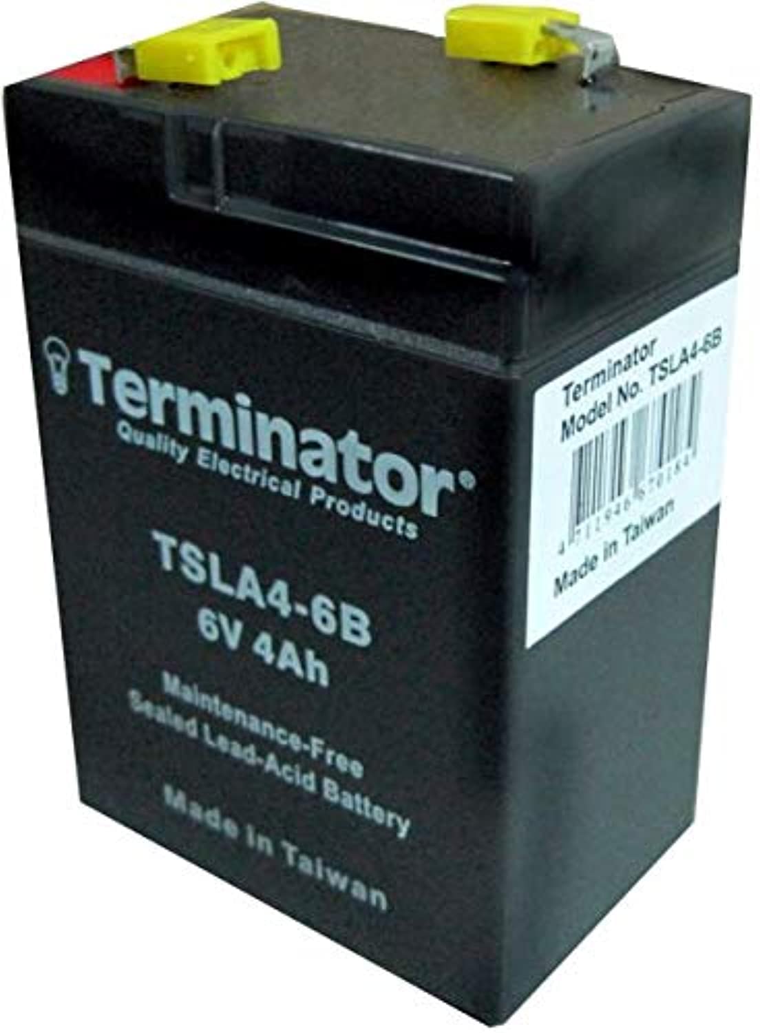 Terminator Rechargeable Sealed Lead Acid Batteries Tsla 46V, Tsla46B, 6.9 X 4.6 X 10.2 cm