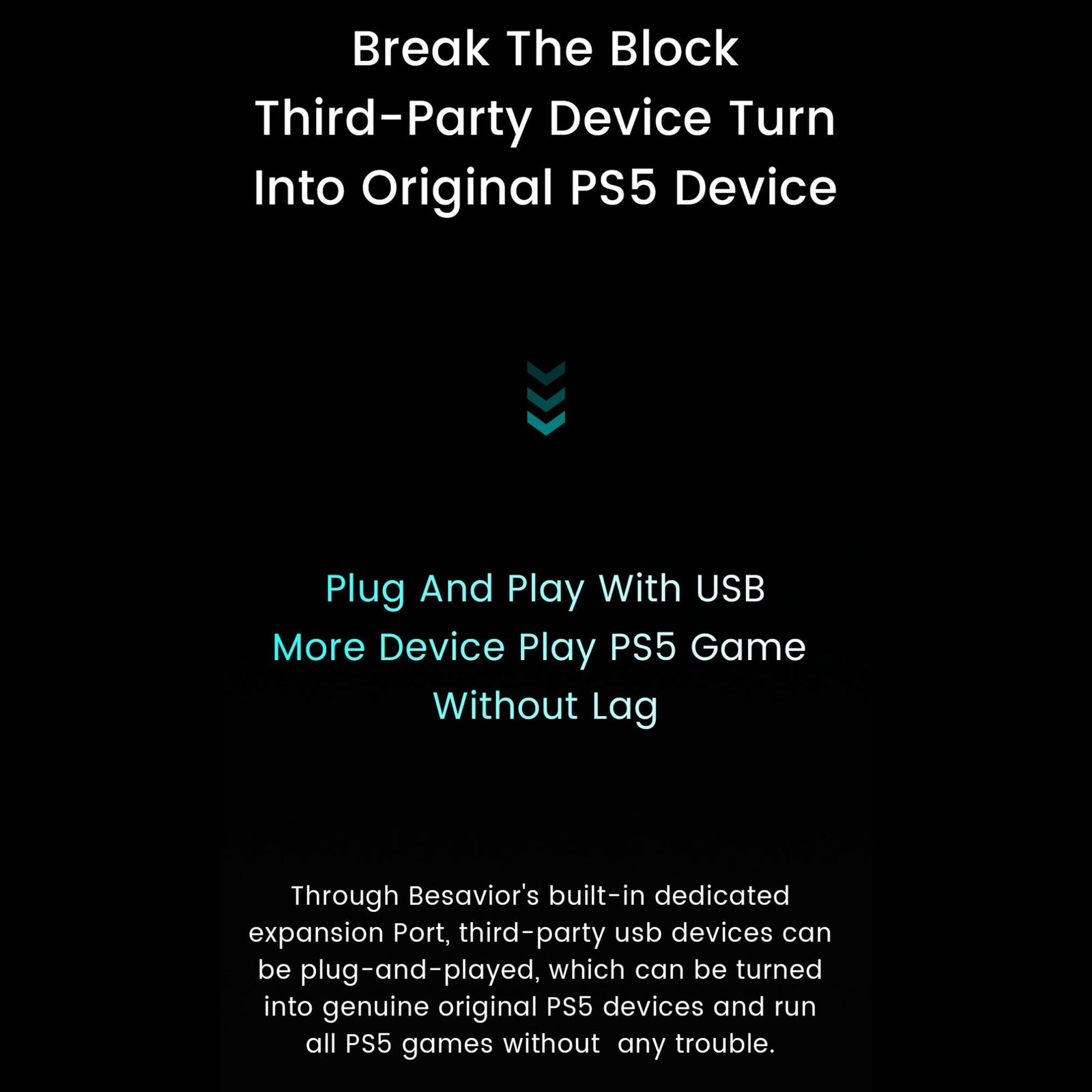 Besavior PS5 Controller, DIY Kit, Gaming Converter, Back Button, Wired/Wireless Connection, No Delay, Stable, Remote Play Graduation, XIM APEX MATRIX REASNOWS, Cronus TITAN, Black