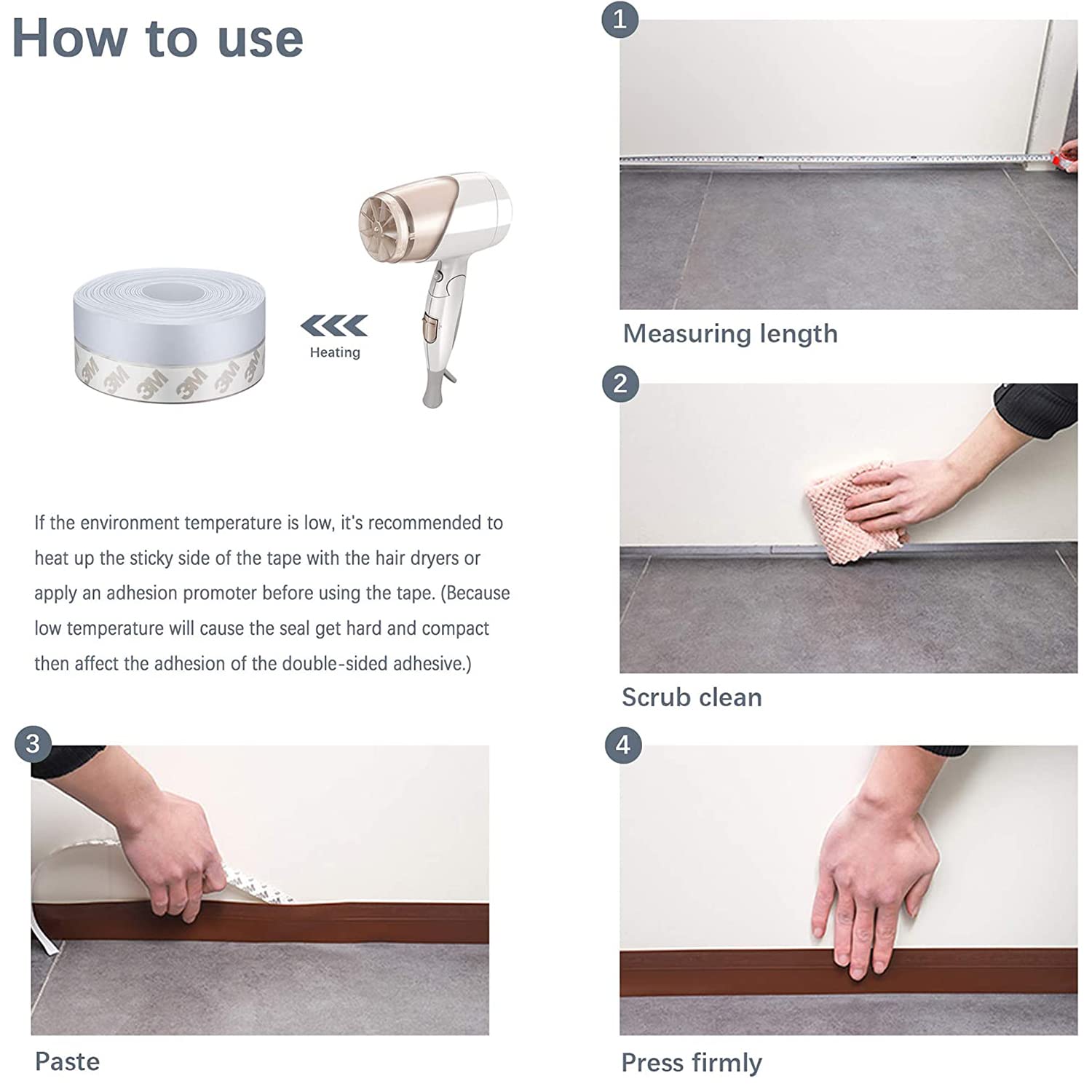 X spring Silicone Seal Strip, 2 Rolls 10M Weather Stripping Door Seal with Adhesion Promoter, Transparent Soundproof Door Weather Stripping for Doors Windows and Shower Glass Gaps, 25MM and 35MM