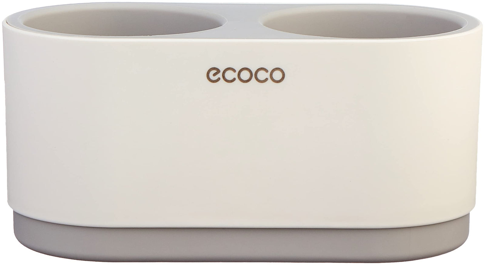 ECOCO E1811 Rak Holder Hair Dryer with Two Storage Cups - White Grey