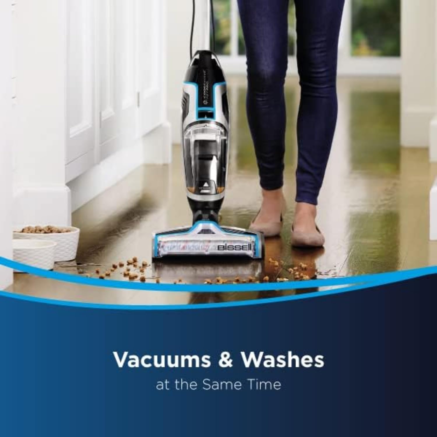 BISSELL CrossWave Advanced Pro 2223E – Multi-Surface Wet & Dry Vacuum Cleaner, Pet Hair Removal, Smart Clean Technology, Ideal for Hard Floors & Area Rugs