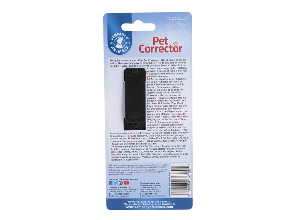 Pet Corrector Holster, Fits 50ml Cannister, To Aid & Optimize Dog Training with the Pet Corrector, Attachable to Belt Loop or Backpack, Lightweight, Durable & Easy to Use Accessory