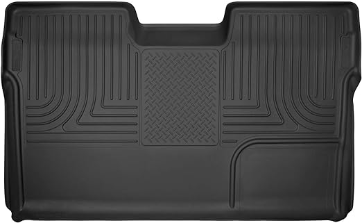 Husky Liners Weatherbeater Series | 2Nd Seat Floor Liner (Full Coverage) - Black | 19331 | Fits 2009-2014 Ford F-150 Supercrew Cab W/O Manual Transfer Case Shifter 1 Pcs