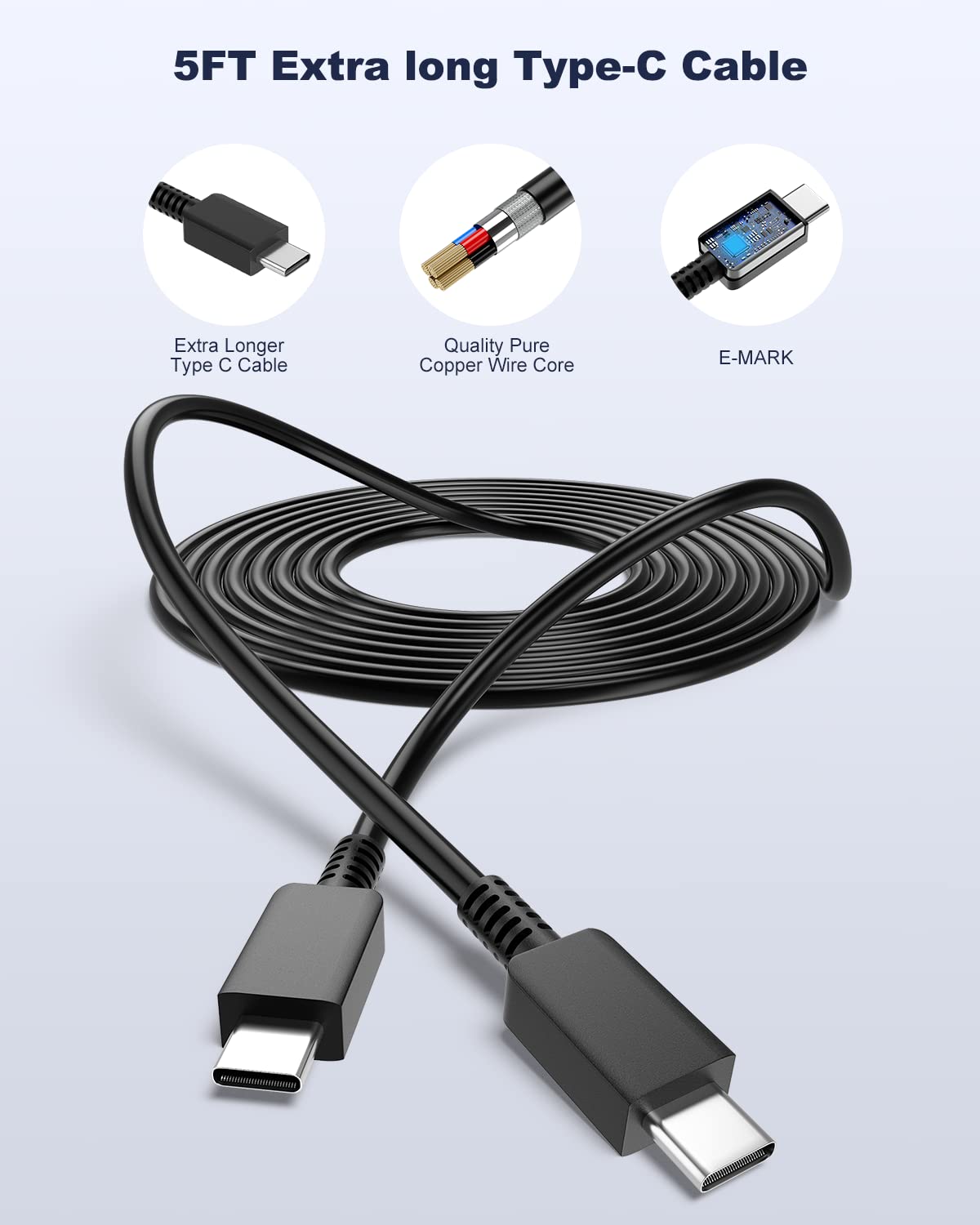 For Samsung Charger, 45W USB C Super Fast Charging with 1.5m Cable Compatible with Samsung Galaxy S24 S23 S22 S21 S20 Ultra, S24+ S23+ S22+ S21+, A53, A15, A55, A54, Type C Power Adapter by IBERLS