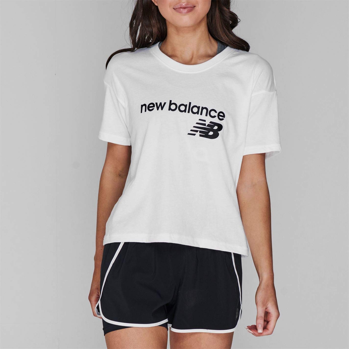 New Balance womens NB Classic Core Stacked Tee T-Shirt