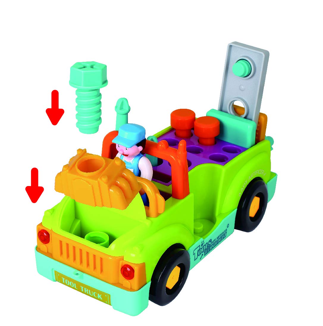 Hola Little Mechanic Tool Truck with Music/Drill/Small Parts/Electric Universal