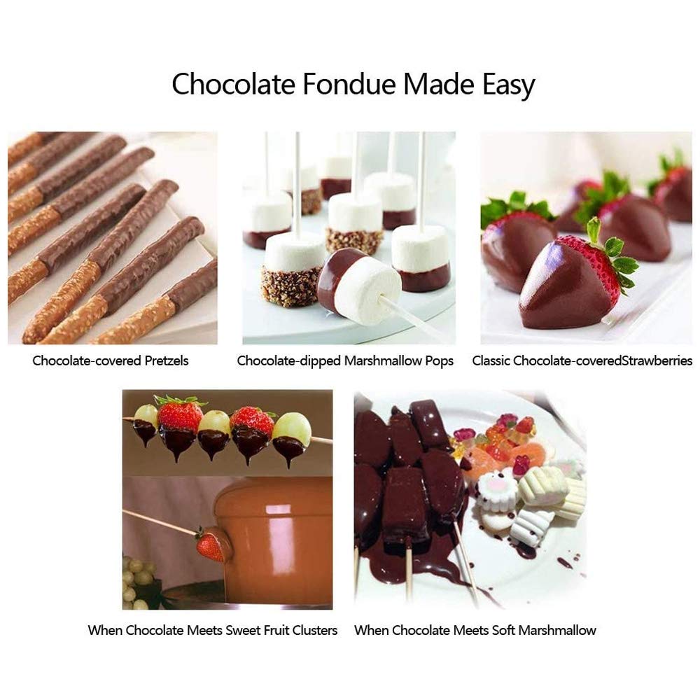 New Mini Chocolate Fountain Three Layers Creative Design Chocolate Melt With Heating Fondue Machine DIY Mini Waterfall Hotpot