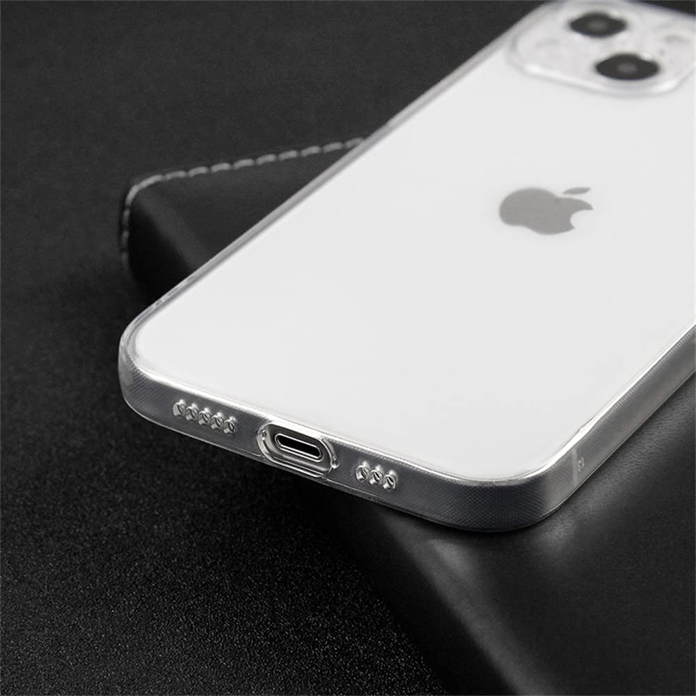 AJEZDONG Compatible with iPhone 13 Case Bumper Hybrid Protective Anti Yellowing Shockproof Non Slip Slim Fit (Crystal Clear)