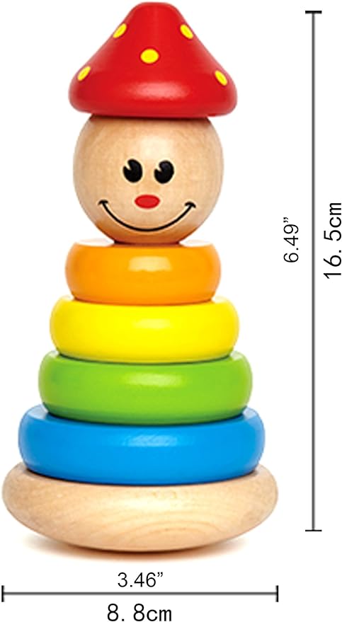 Hape E0400 Clown Stacker - Wooden Activity Toy for Toddlers