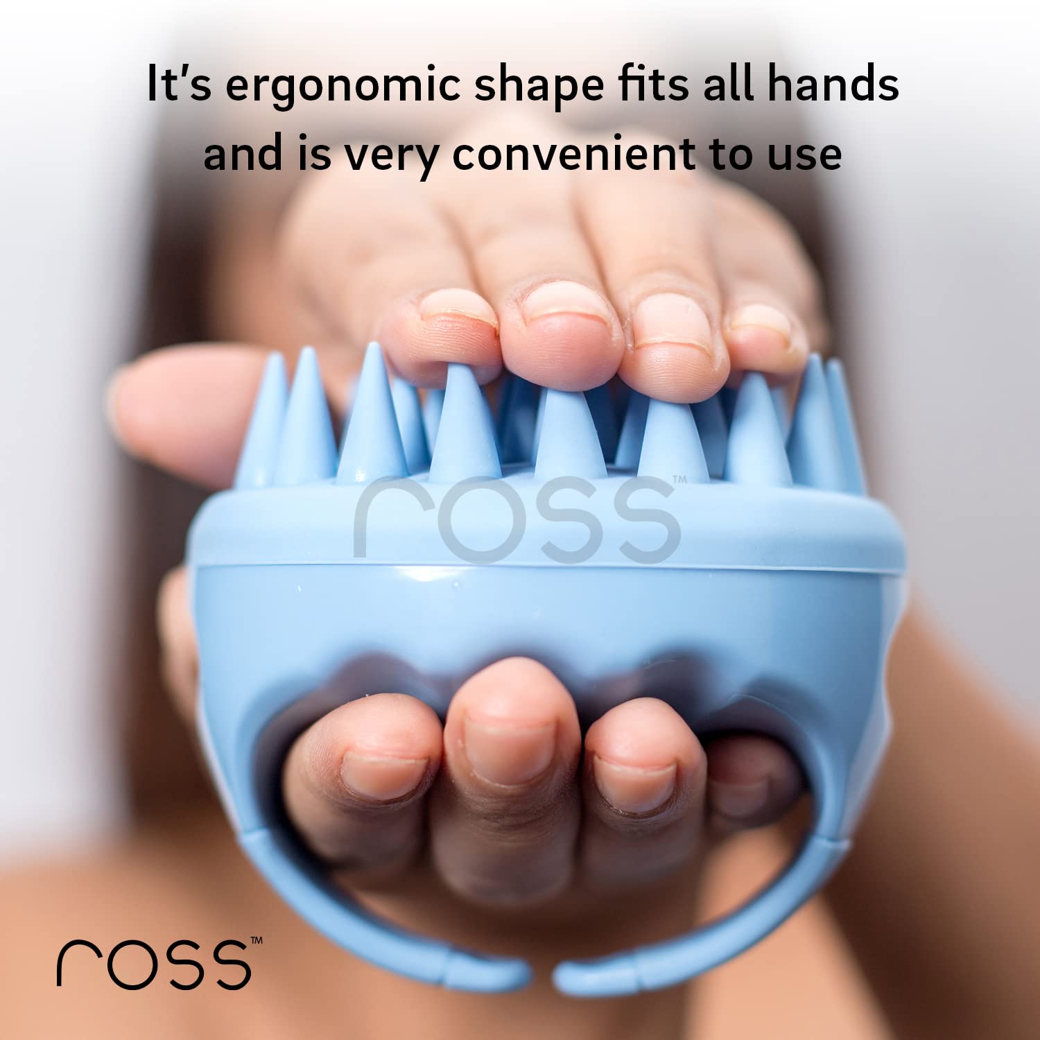 Ross Hair Scalp Massager Shampoo Brush with Soft Silicone Bristles