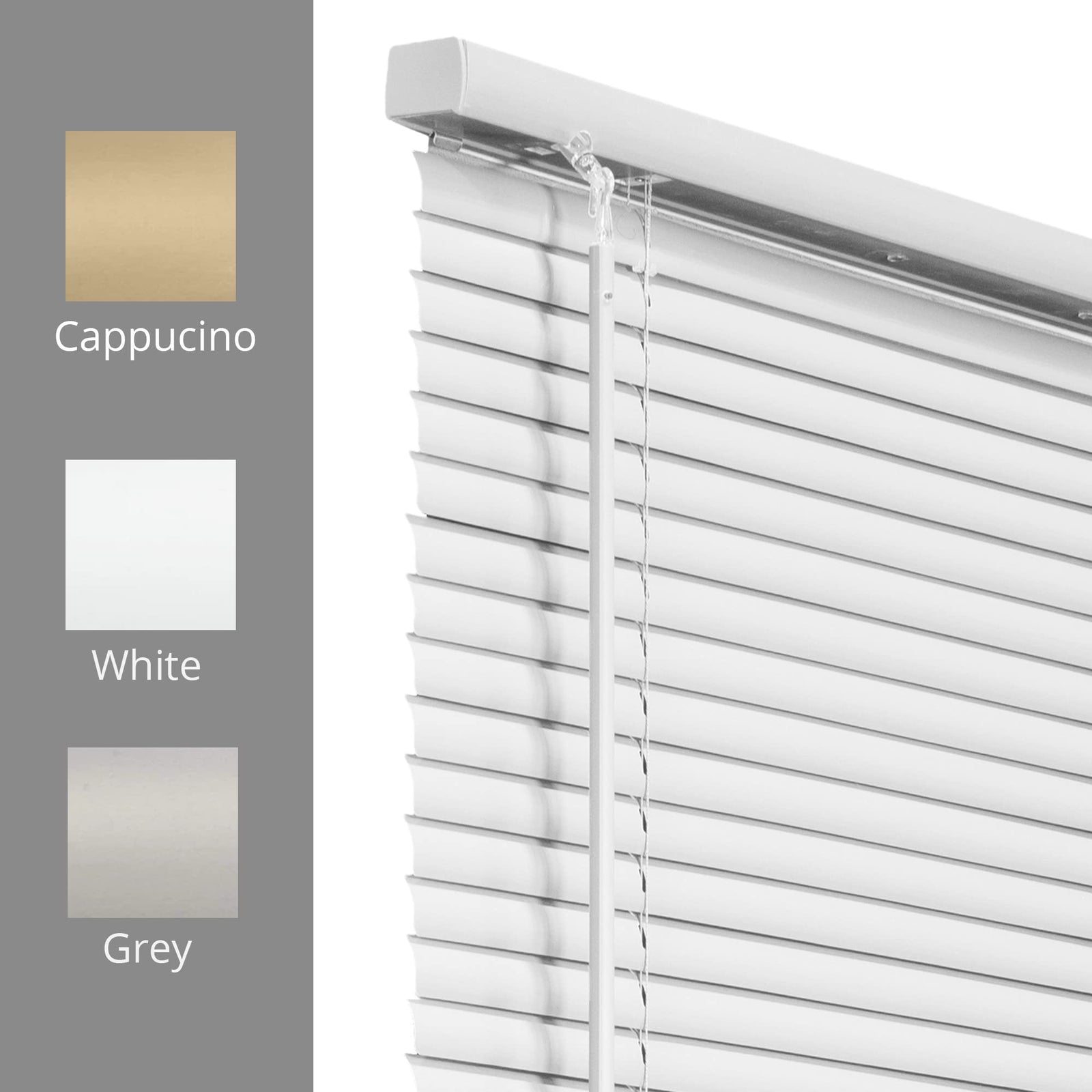 CHICOLOGY Blinds for Windows, Mini Blinds, Window Blinds, Door Blinds, Blinds & Shades, Camper Blinds, Mini Blinds for Windows, Horizontal Window Blinds, Gloss White, 12