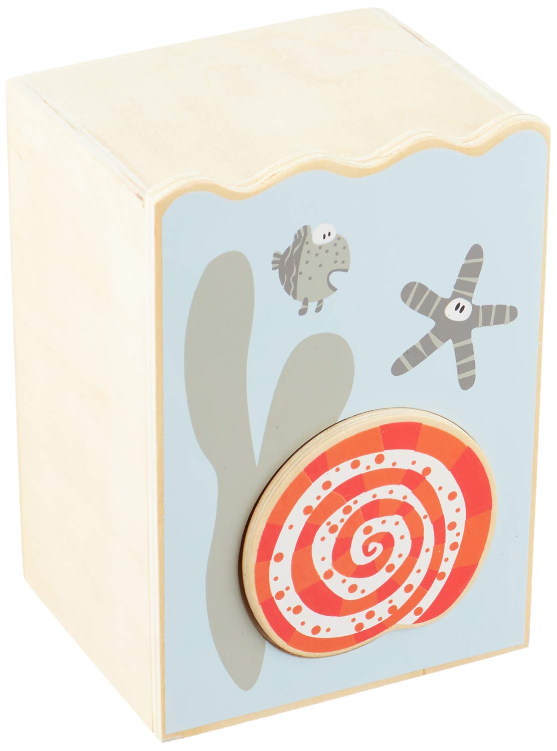 Aquarium creatures shape wooden box - multi color