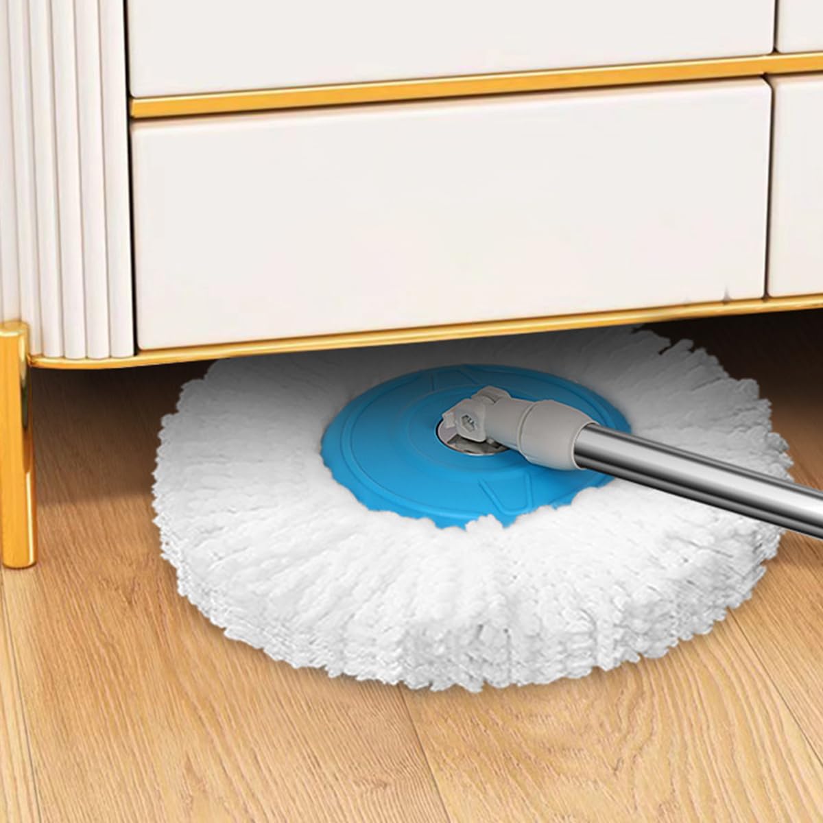 ECVV Spin Mop and Basket Set - Advanced Effortless mop for floor Cleaning with Super Absorbent 360 Microfiber Mop