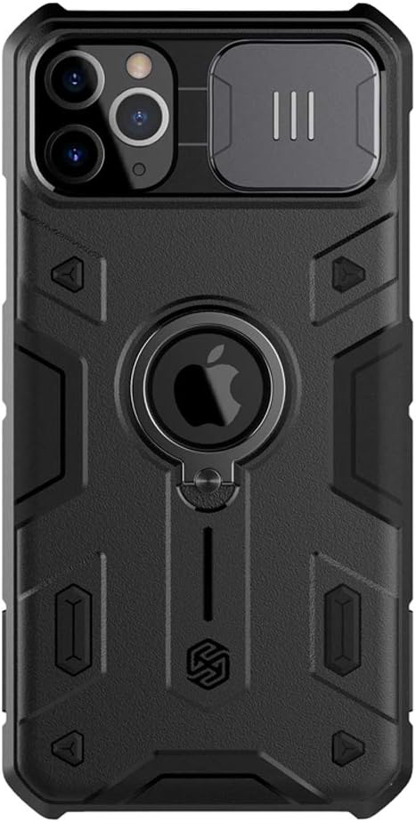 Nillkin iPhone 11 Pro Case Slide Camera Protection Case for iPhone 11 Pro Cover Ring Stand Holder (Black)