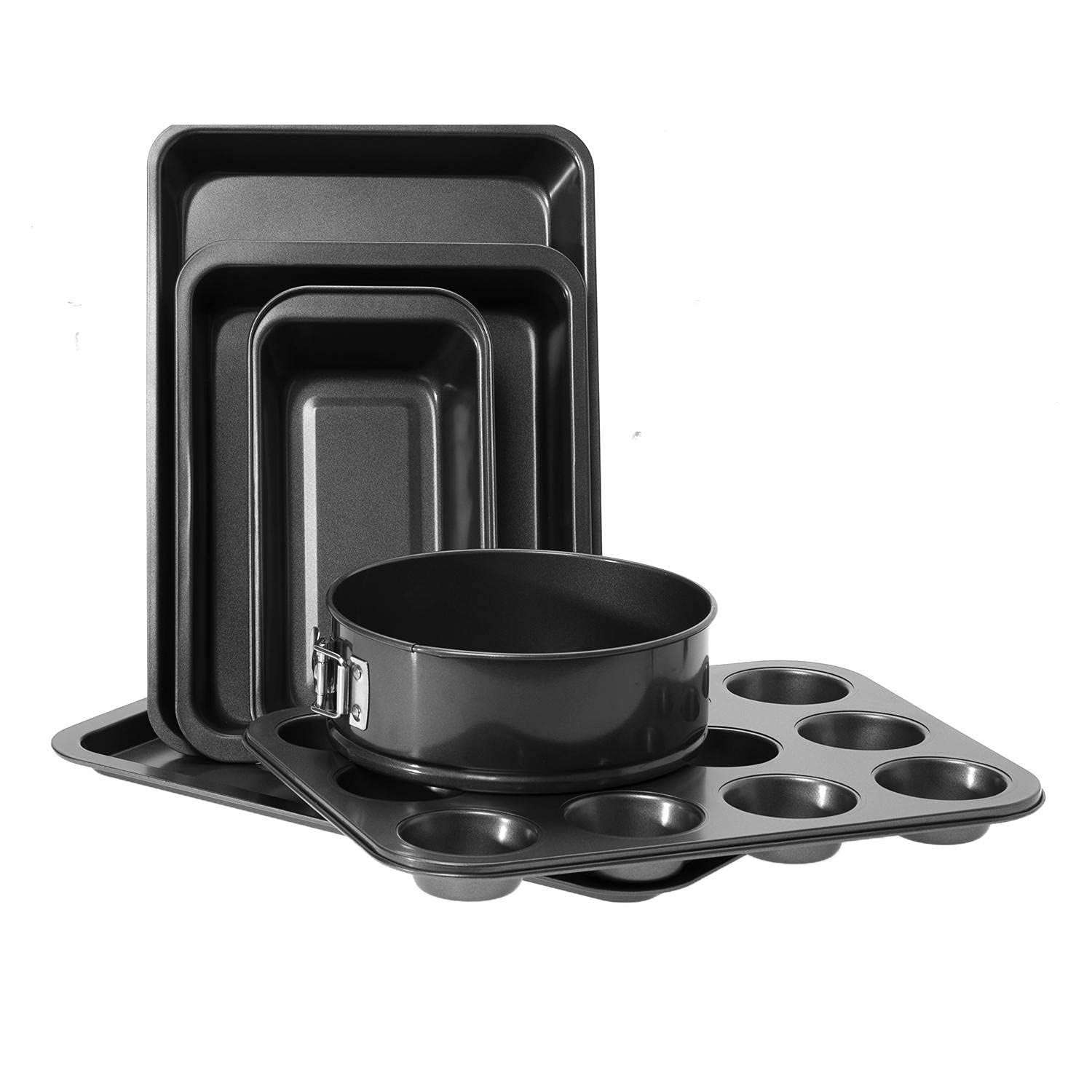 Royalford 6 piece Bakeware Set – Carbon Steel, Oven Safe, Premium Non-Stick Coating, 0.4MM Thick, PFOA, PTFE, and BFA Free