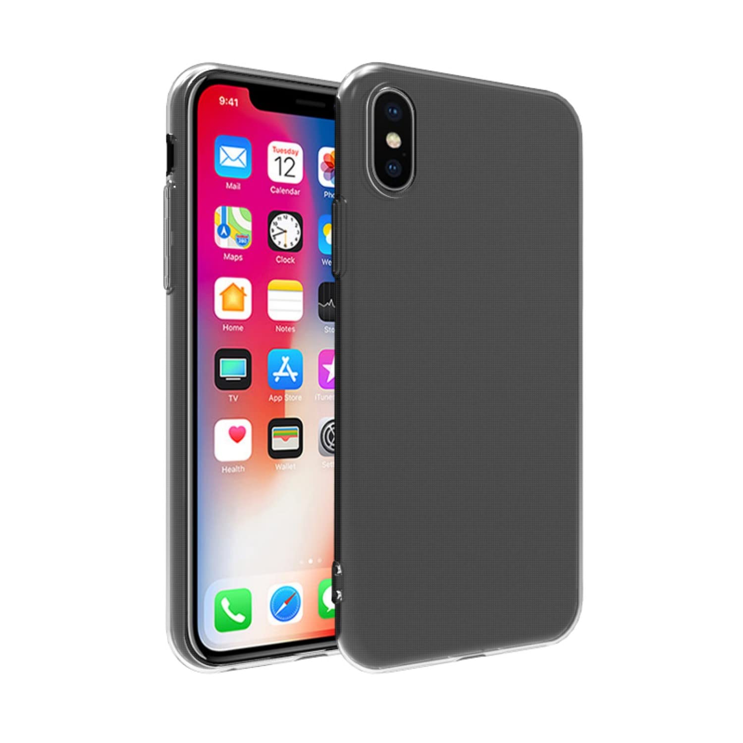 Limnan is specially designed for smart phones. The transparent and fashionable big hole case made of TPU material is suitable for iPhone x