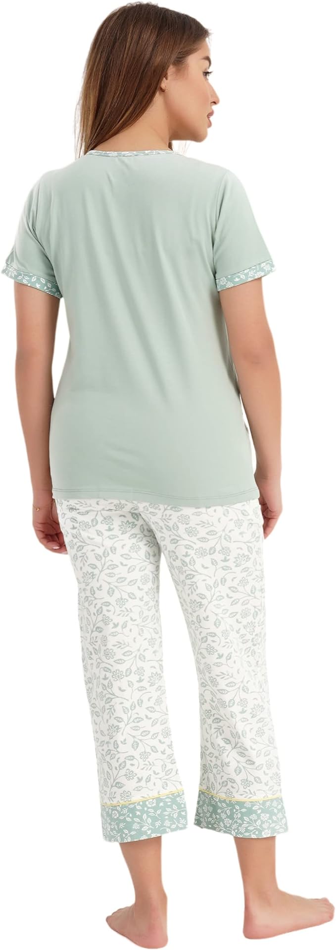 Carina Womens 53428 Pajama Set (pack of 2) ,  Light Mint