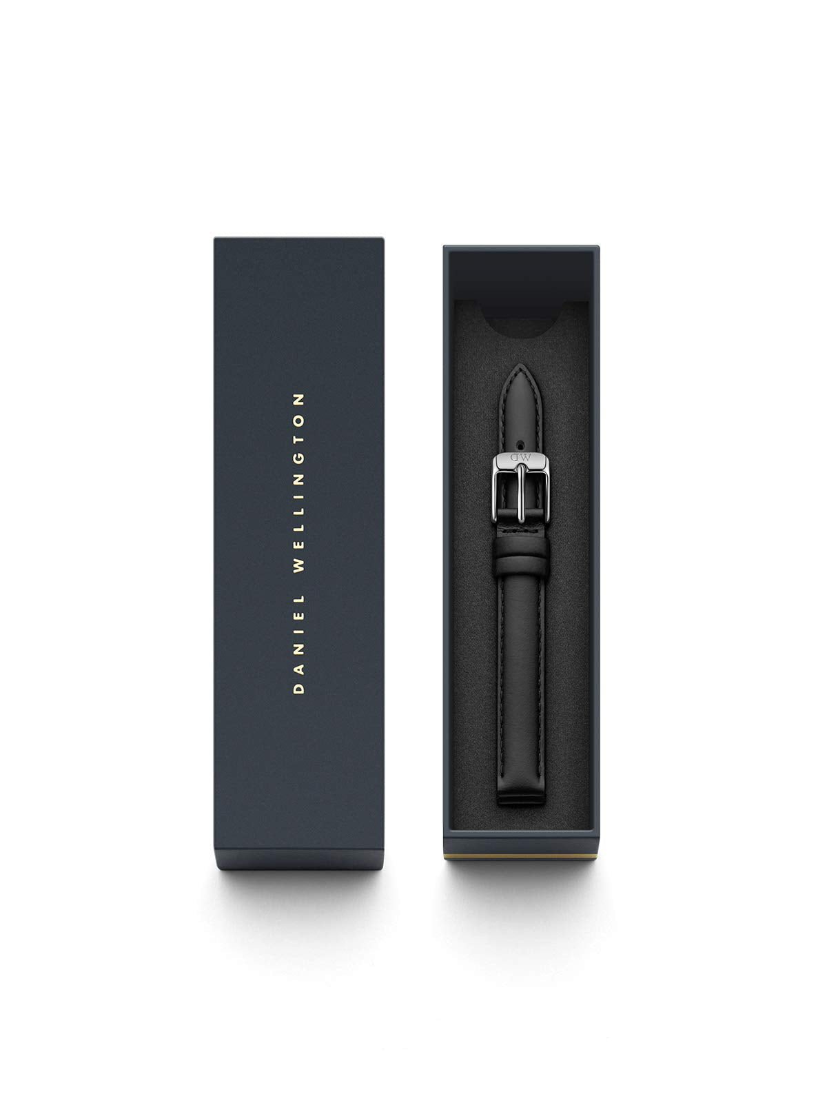 Daniel Wellington Petite Sheffield Leather Unisex Watch Band - Black Size: 12mm