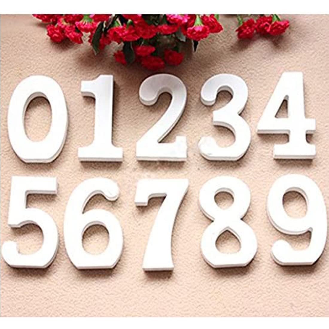 Rosymoment Wooden Number 9 Marquee for Party and Wedding Decor, 12 cm Length, Warm White (Number 9)