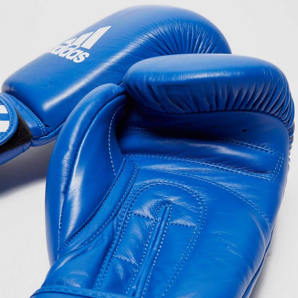 Adidas Aiba Leather Boxing Gloves 10 Oz, Blue