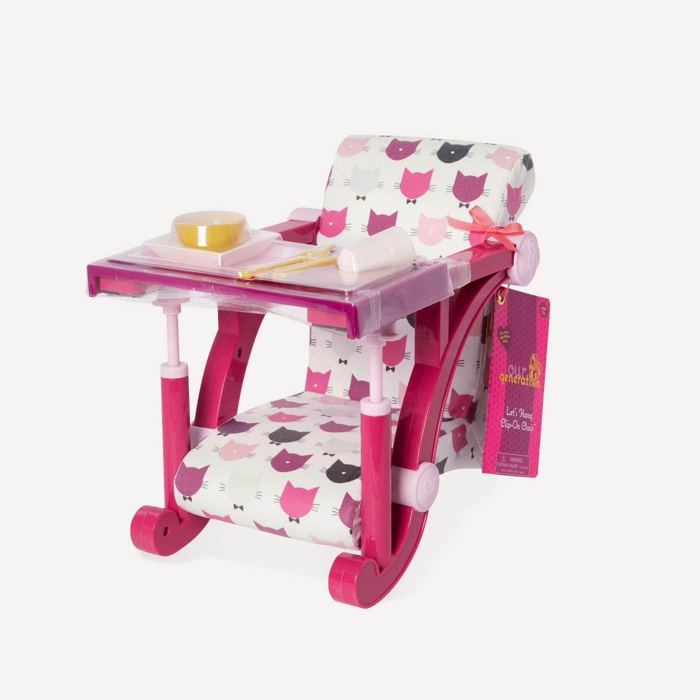 OG Dolls Our Generation Clip-On Chair (Kitty Print)