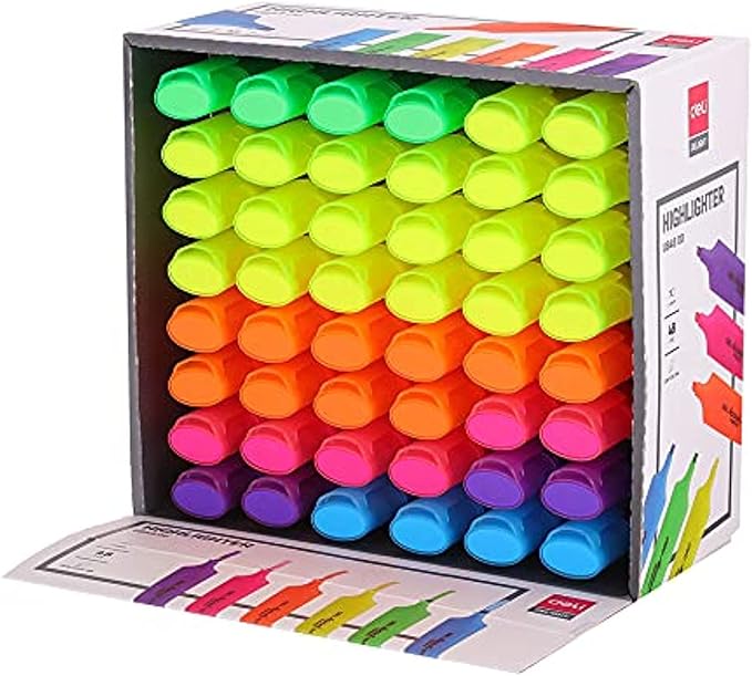 Deli u84900 highlighter box - 48 pieces