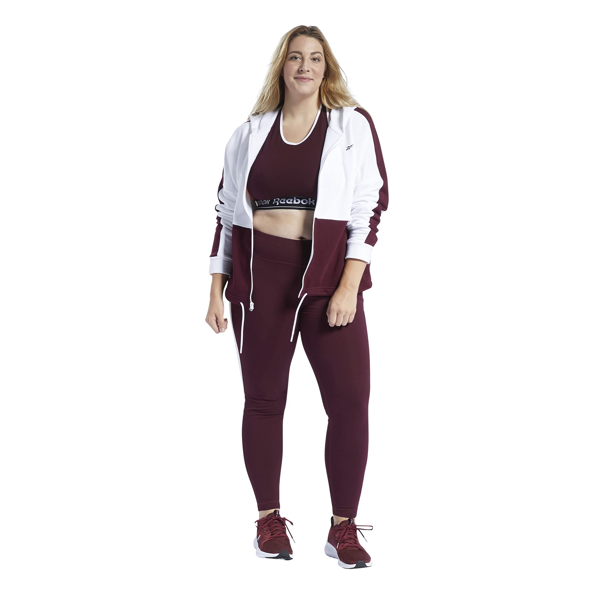 Reebok Legging femme Training Essentials Linear Logo, Marron, L