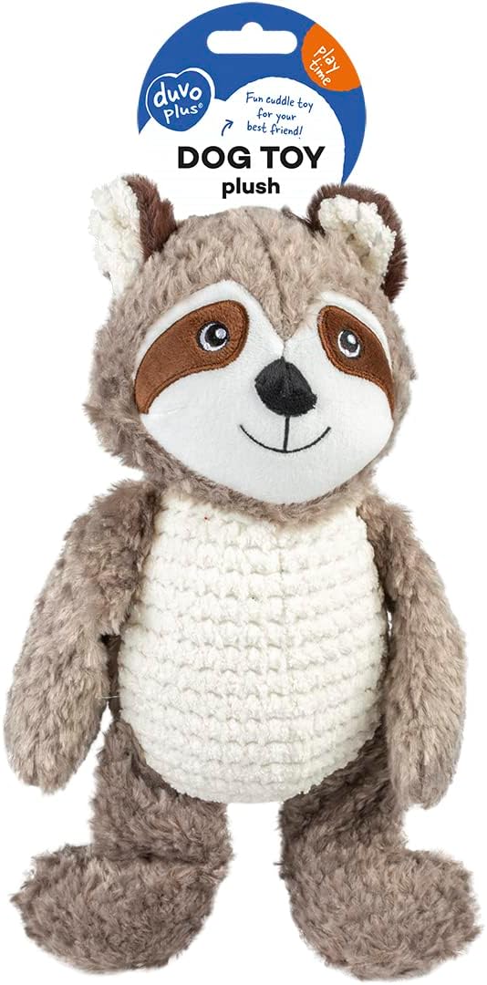 Duvo+ Plush Raccoon Tummy M - 37x14x9cm Multicolour