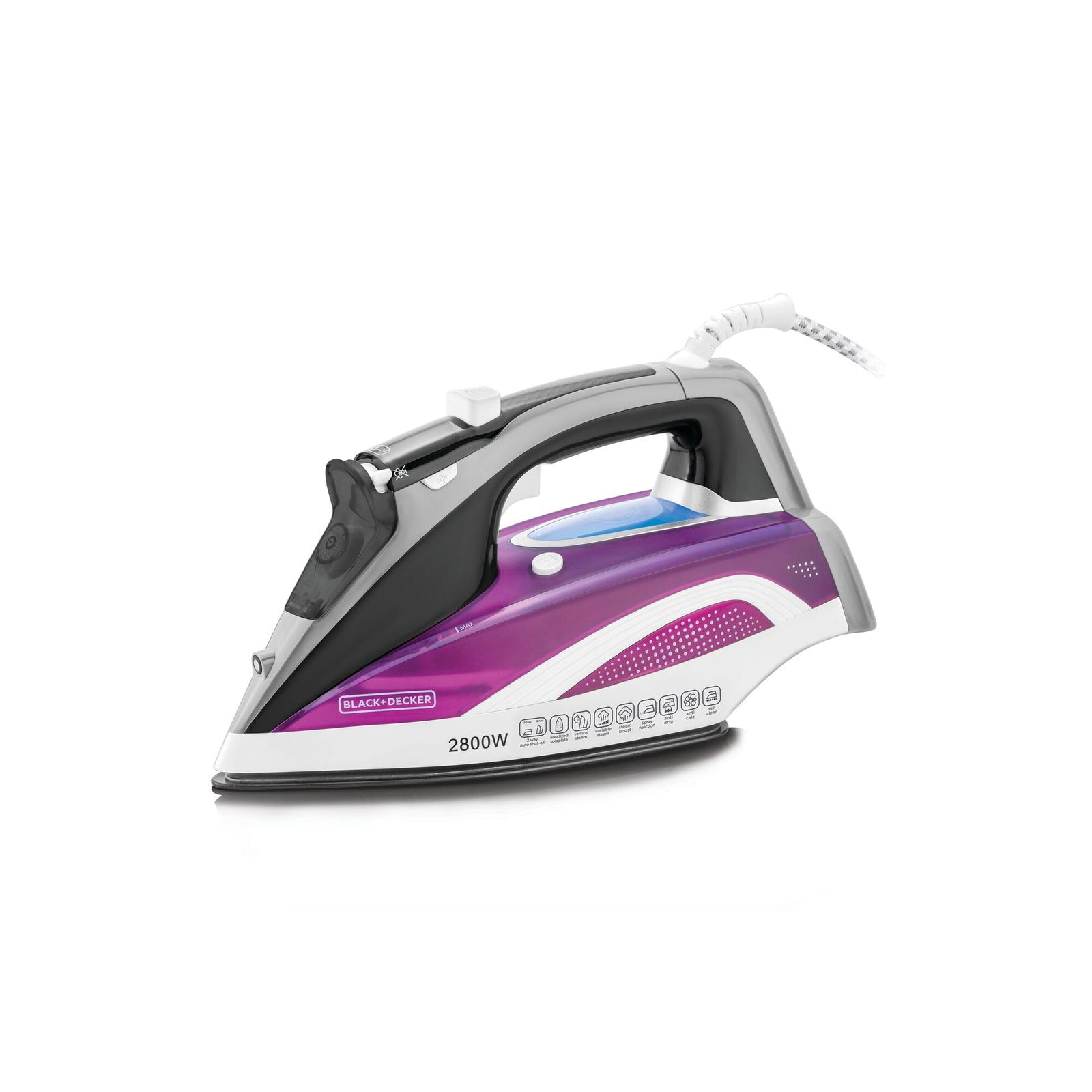 Black+Decker 2800W Digital Steam Iron, Multi-Colour, X2250-B5