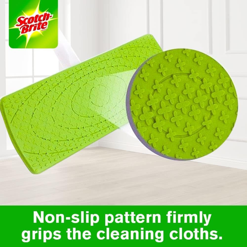 Scotch-Brite Easy Sweeper Kit (Support + Stick + 5 Mop Wet Cloths 28cm x 21cm) | Disposable Mop & Refill | Floor Brush | clean effectively| Hygienic | Wood | Vinyl | Ceramic | All Floors | 1 Kit/pack