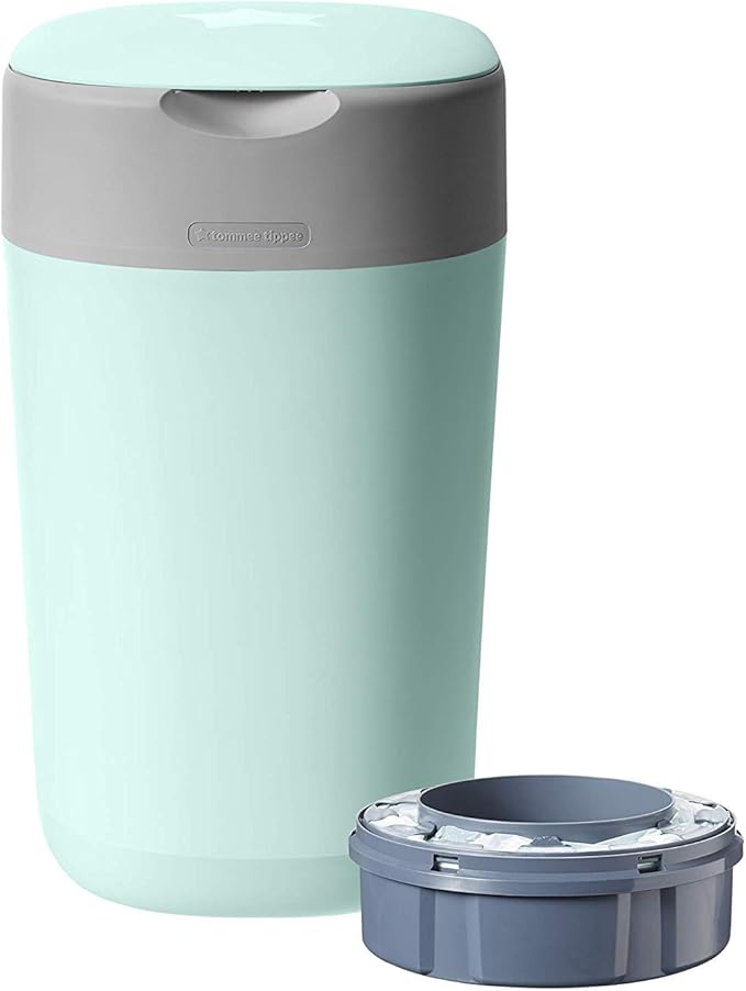 Tommee Tippee Twist & Click Nappy Disposal Bin, Mint Green, Piece of 1