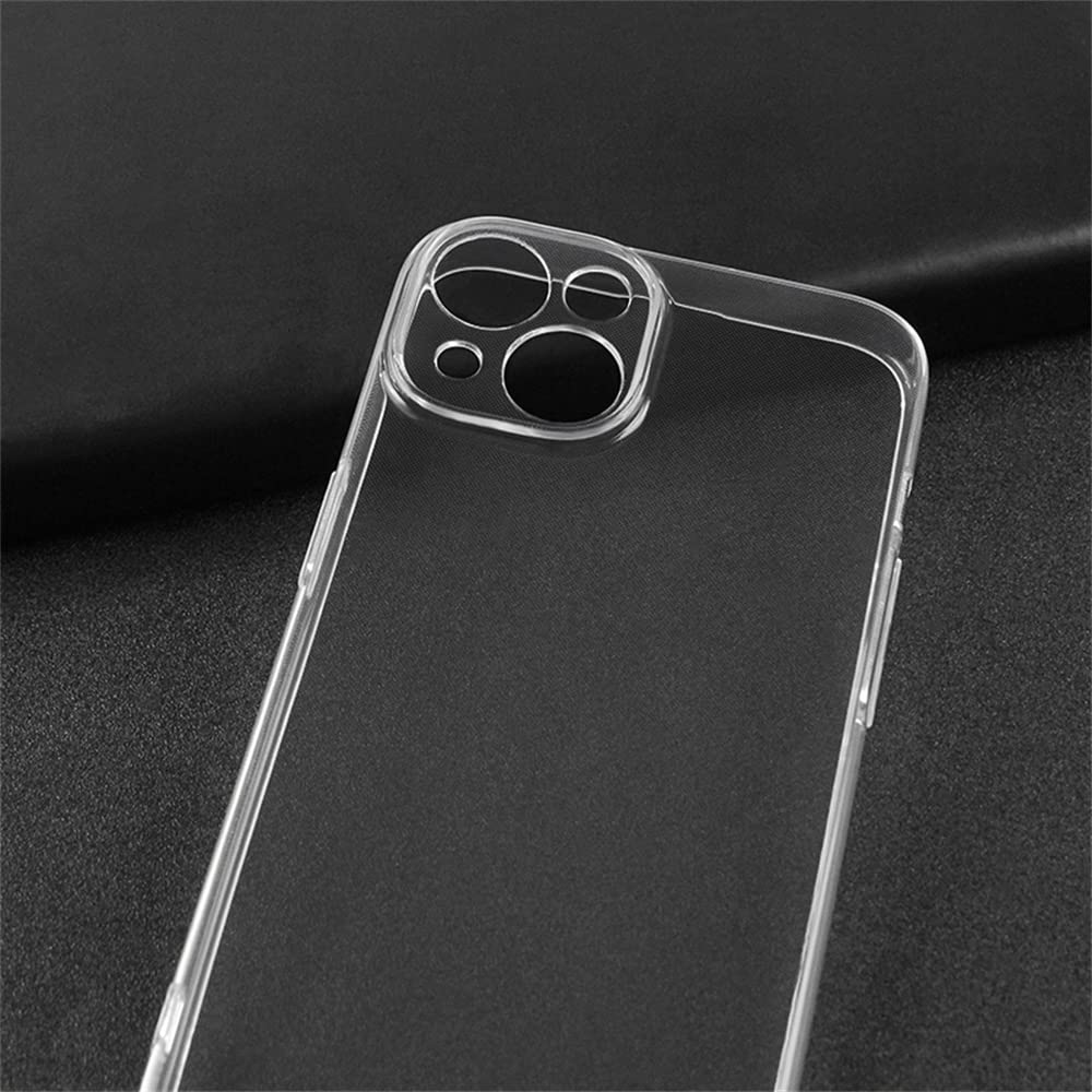 Muguian Case for iPhone 14 plus, 6.7-Inch, Silky-Soft Touch, Full-Body Protective Case, Shockproof Cover with Microfiber Lining(Crystal Clear)