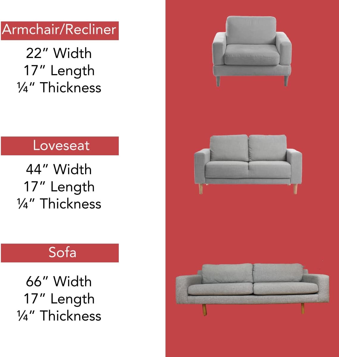 LAMINET Deluxe Extra Thick Sagging Furniture Cushion Support Insert| Seat Saver| New and Improved| Extend The Life of Your Sofa| 60% Thicker - Sofa - 17