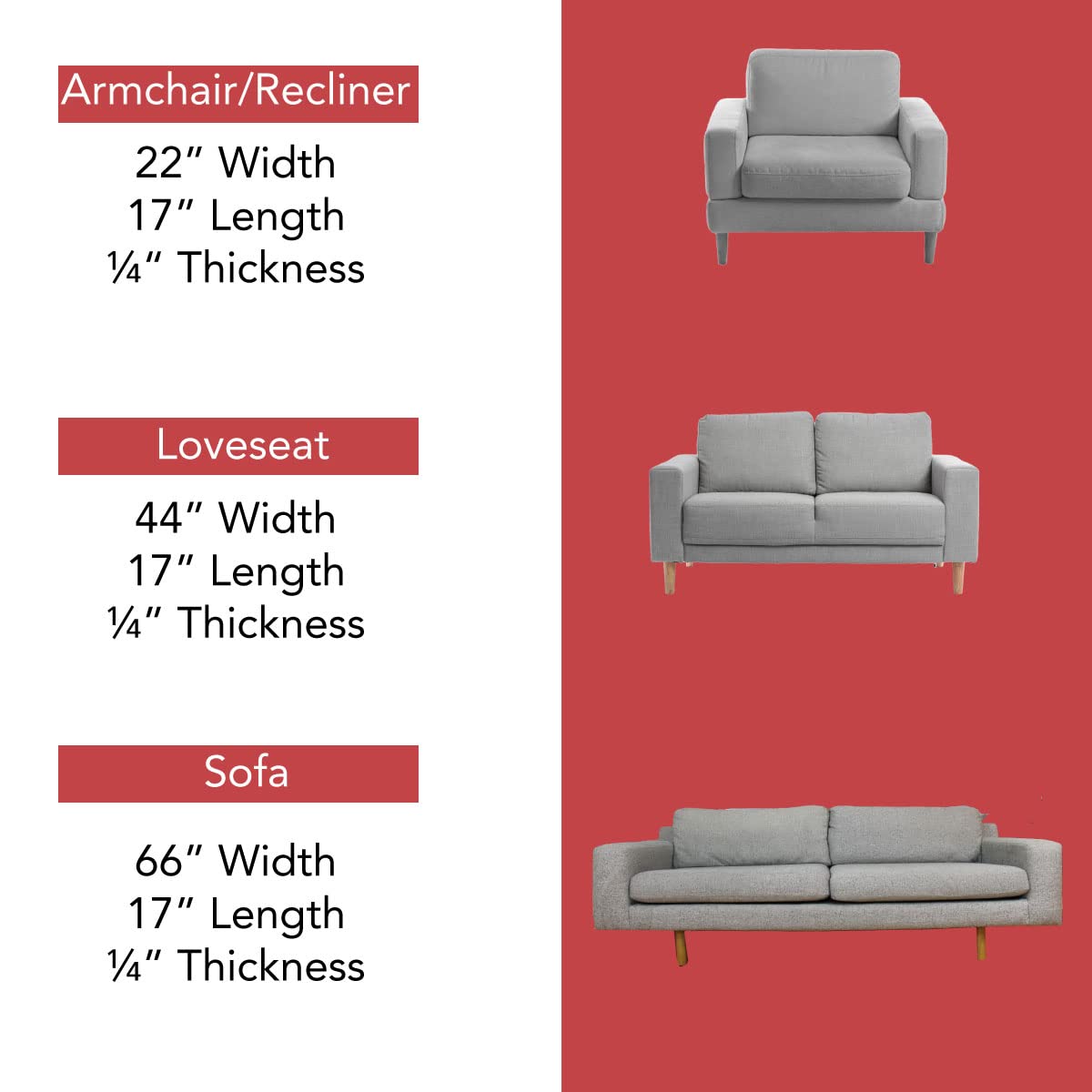 LAMINET Deluxe Extra Thick Sagging Furniture Cushion Support Insert| Seat Saver| New and Improved| Extend The Life of Your Sofa| 60% Thicker - Sofa - 17