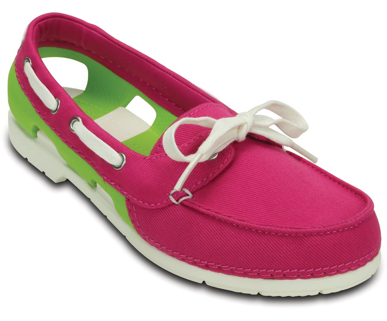 Crocs Flat Shoes For Women, Candy Pink/Volt Green, 36/37 EU