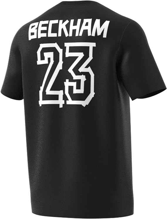 Adidas M BECKHAM G T HA0939 FOOTBALL/SOCCER black GRAPHIC T-shirt (SHORT SLEEVE) For Men