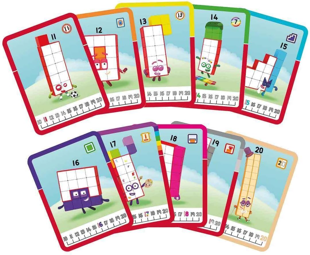 Learning Resources MathLink Cubes Numberblocks 11-20 Activity Set, 30 Numberblocks Activities Linked to TV Episodes, 155 Numberblocks MathLink Cubes & More, Ages 3+