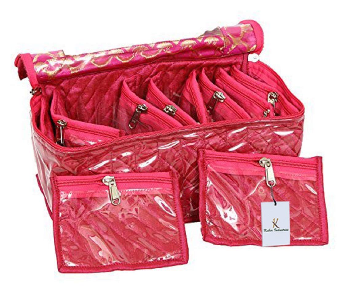 Kuber Cotton Jewellery Kit, Pink, Standard, Varki0075123, 2 Pieces