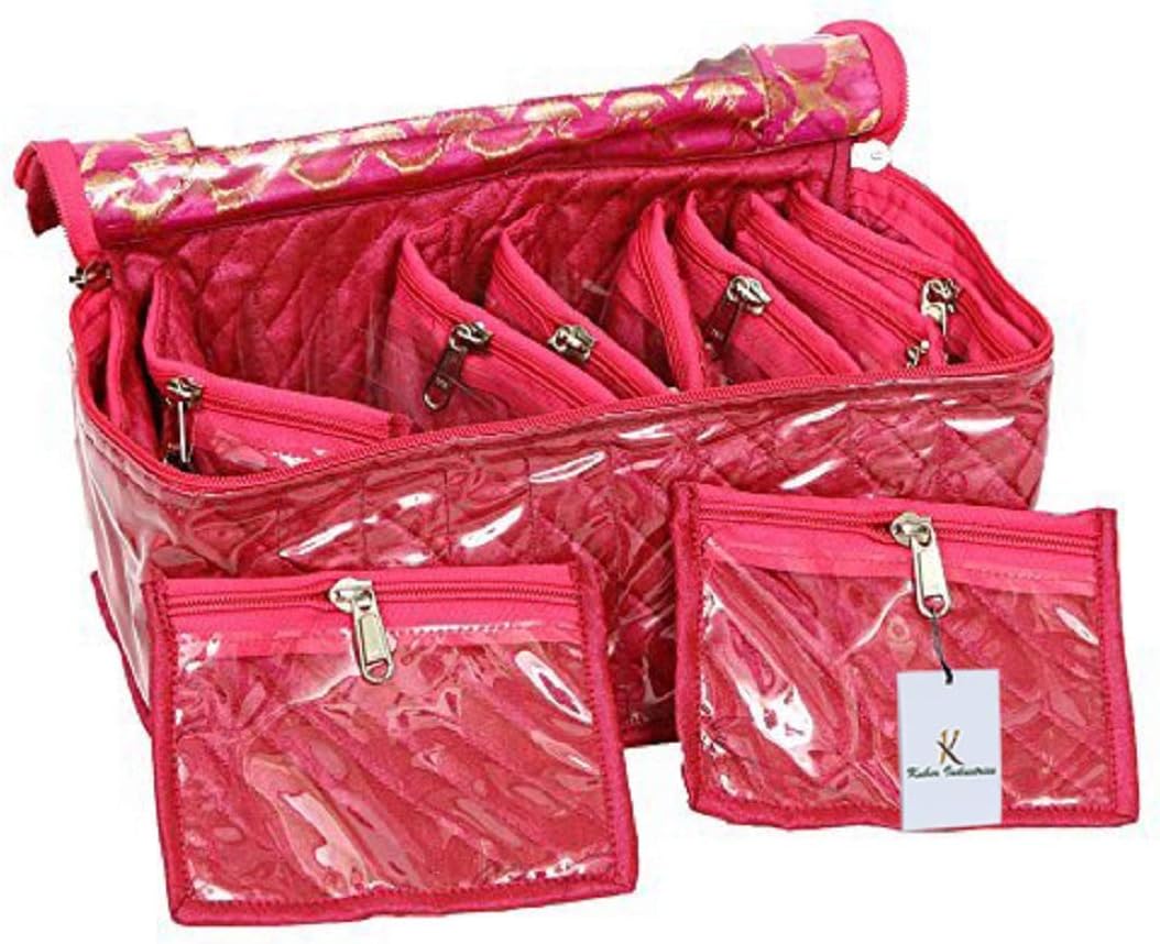 Kuber Cotton Jewellery Kit, Pink, Standard, Varki0075123, 2 Pieces