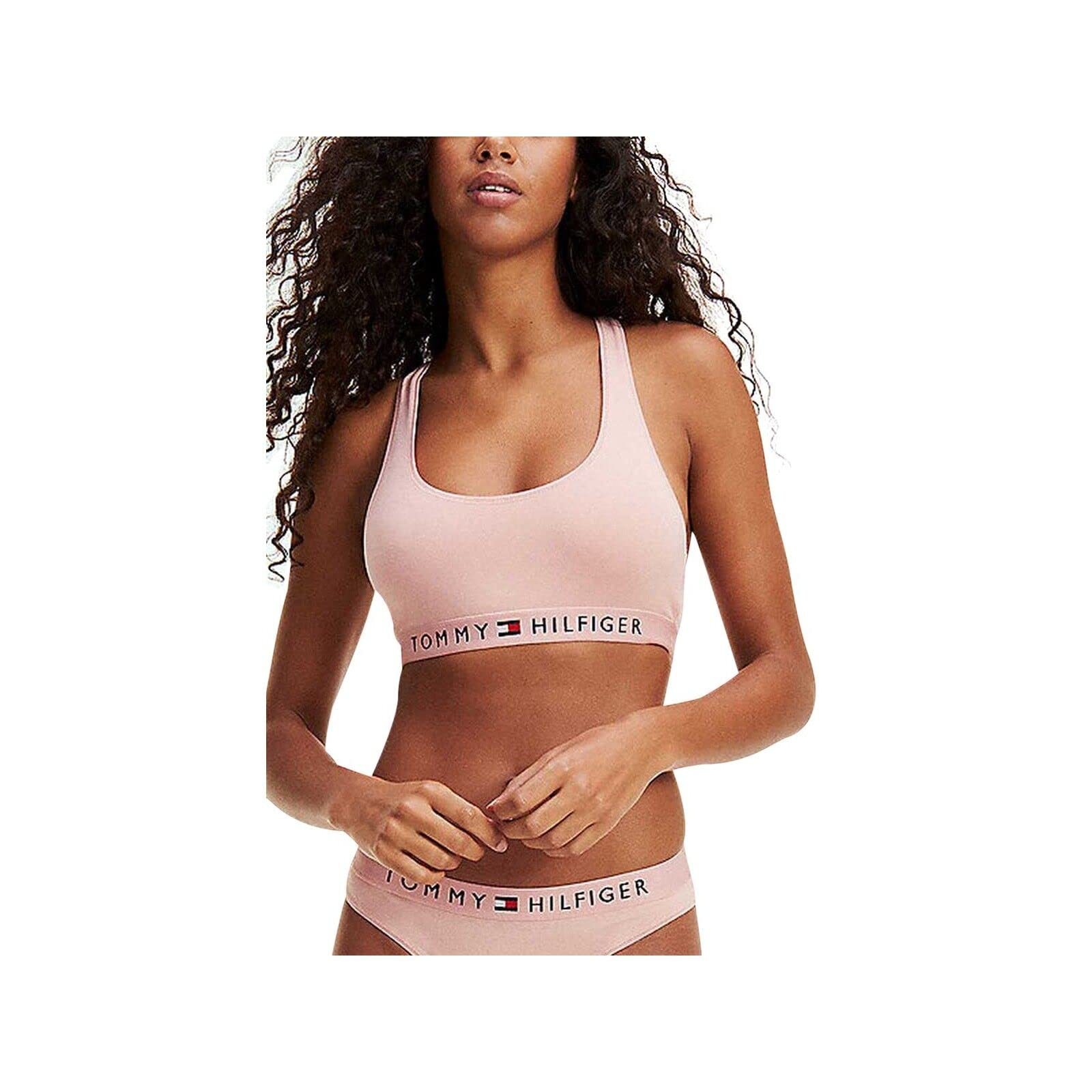 Tommy Hilfiger womens Uw0uw02037 Bra Color: Rose Tan Size: L