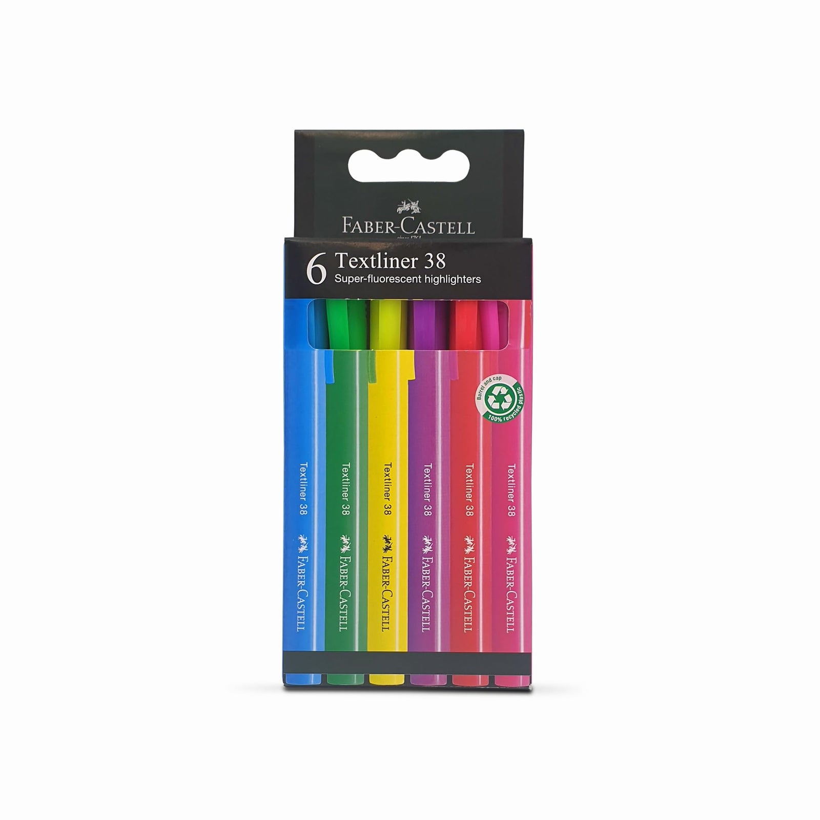 Faber Castell Textliner 38 Highlighter 6-Pieces, Multicolor