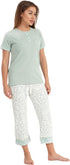 Carina Womens 53428 Pajama Set (pack of 2) ,  Light Mint