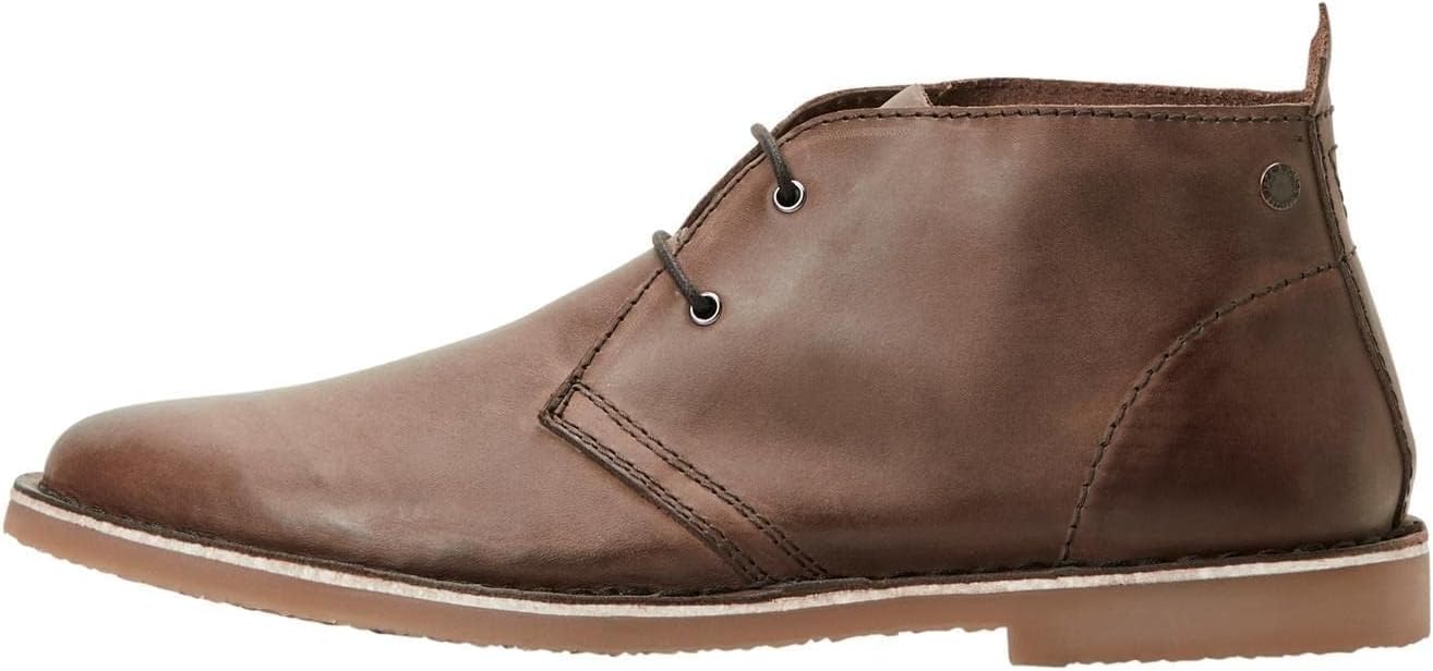 Jack & Jones JFWBRAVO Leather Desert Men's Boots – Brown