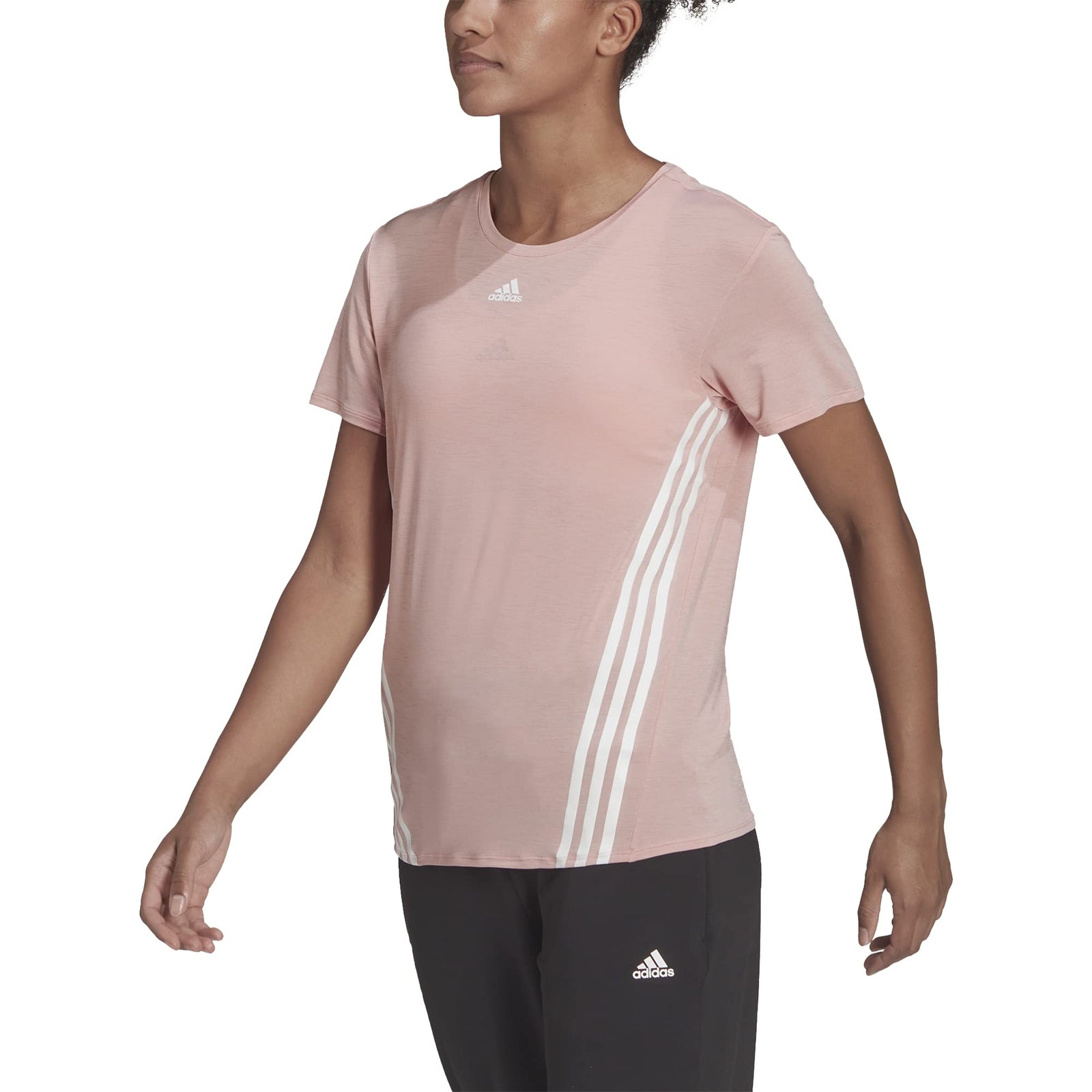 Adidas WTR ICNS 3S T HC2756 TRAINING wonder mauve T-SHIRT (SHORT SLEEVE) For Women