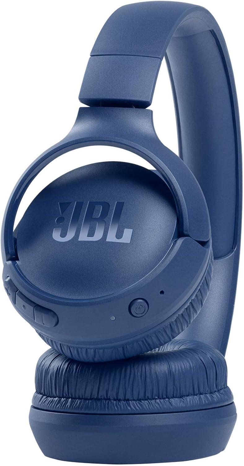 JBL Tune 510BT Wireless On Ear Headphones, Pure Bass Sound, 40H Battery, Speed Charge, Fast USB Type-C, Multi-Point Connection, Foldable Design, Voice Assistant - Blue, JBLT510BTBLUEU