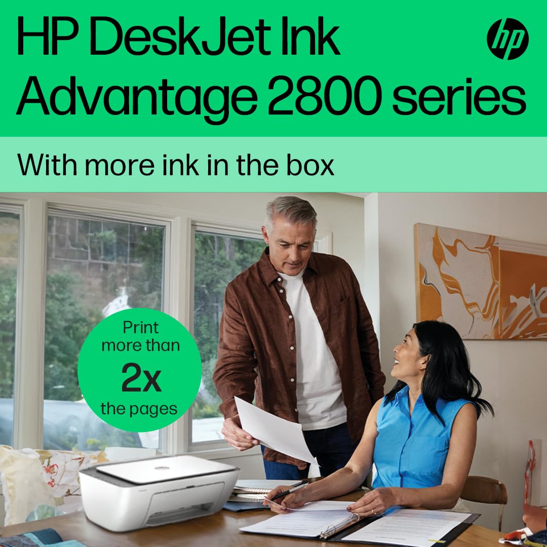 HP DeskJet Ink Advantage 2876 Wireless, Print, Scan, Copy, All-in-One Printer - Cement [6W7E6C]