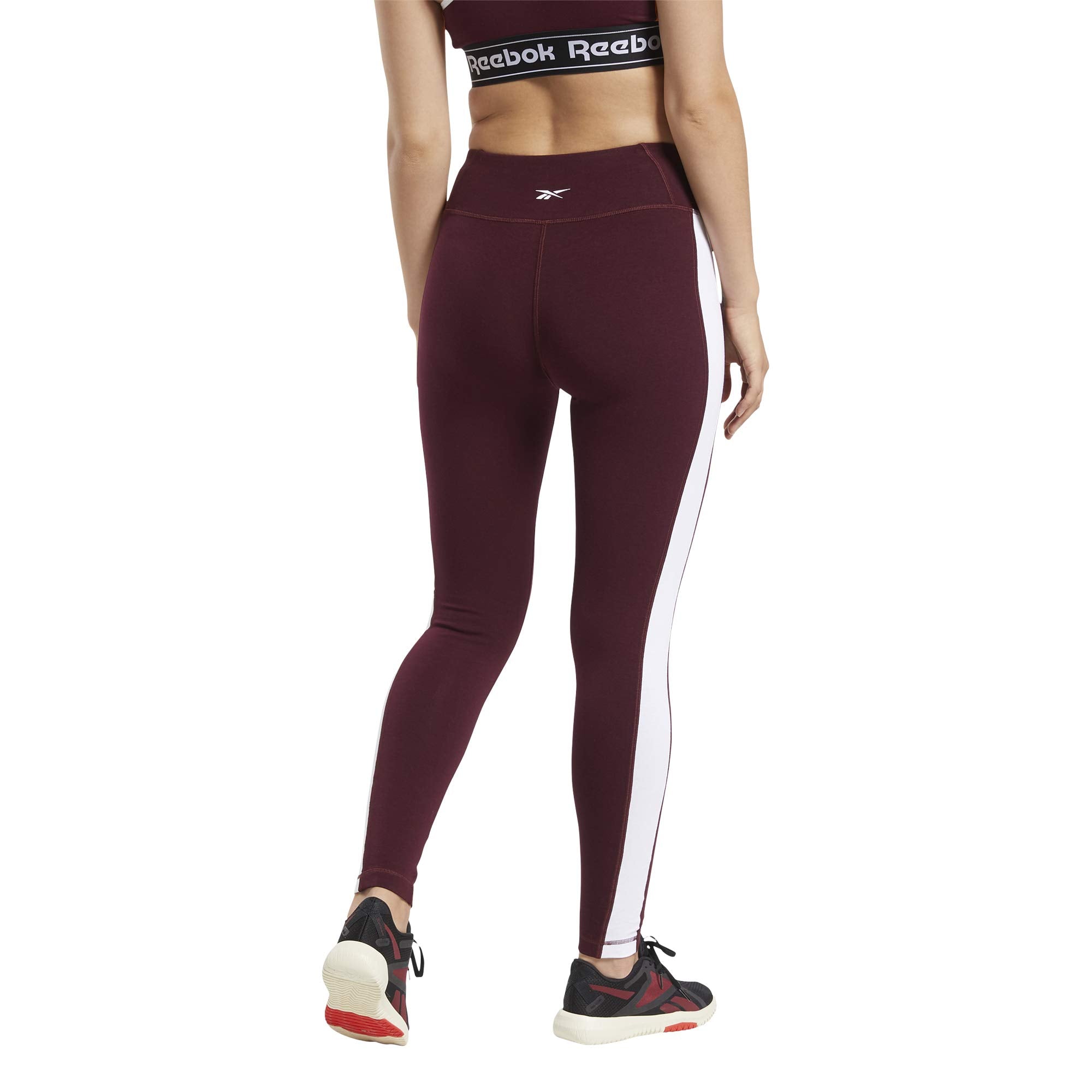 Reebok Legging femme Training Essentials Linear Logo, Marron, L