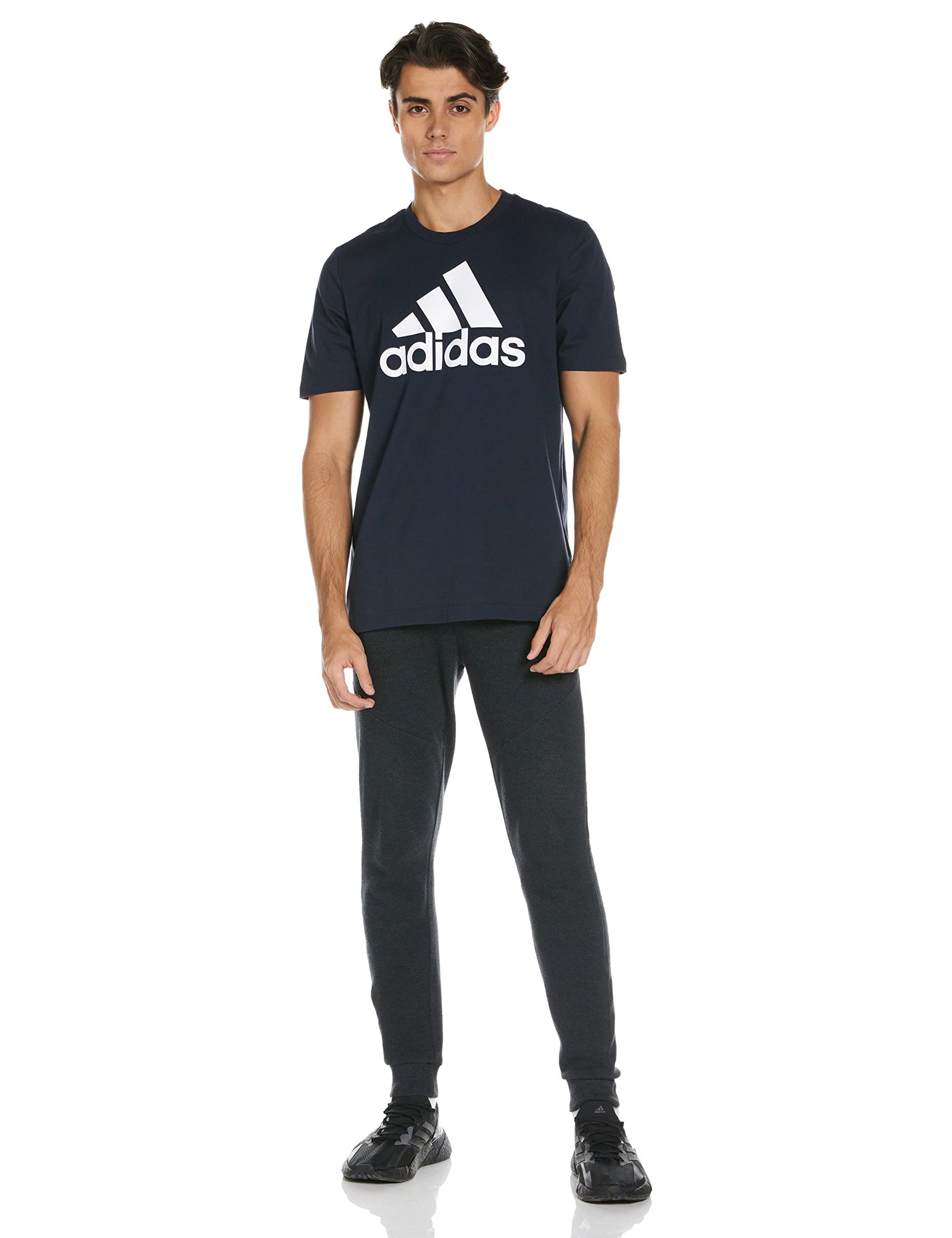 adidas Mens Athletics Badge Of Sport Logo Adidas men's classic badge of sport graphic tee