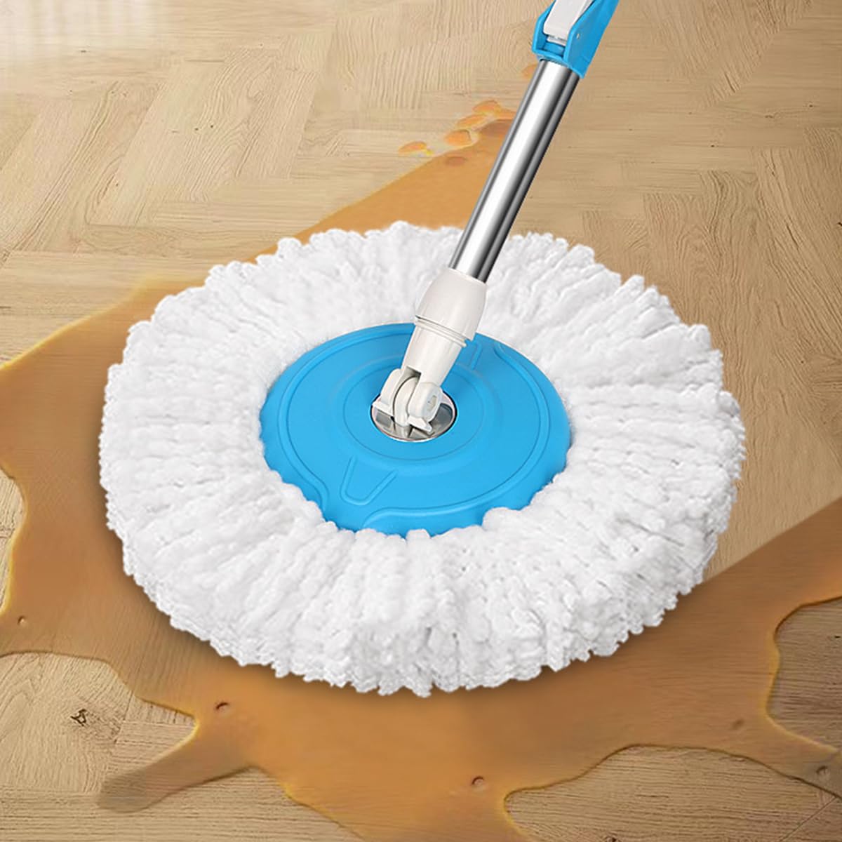 ECVV Spin Mop and Basket Set - Advanced Effortless mop for floor Cleaning with Super Absorbent 360 Microfiber Mop